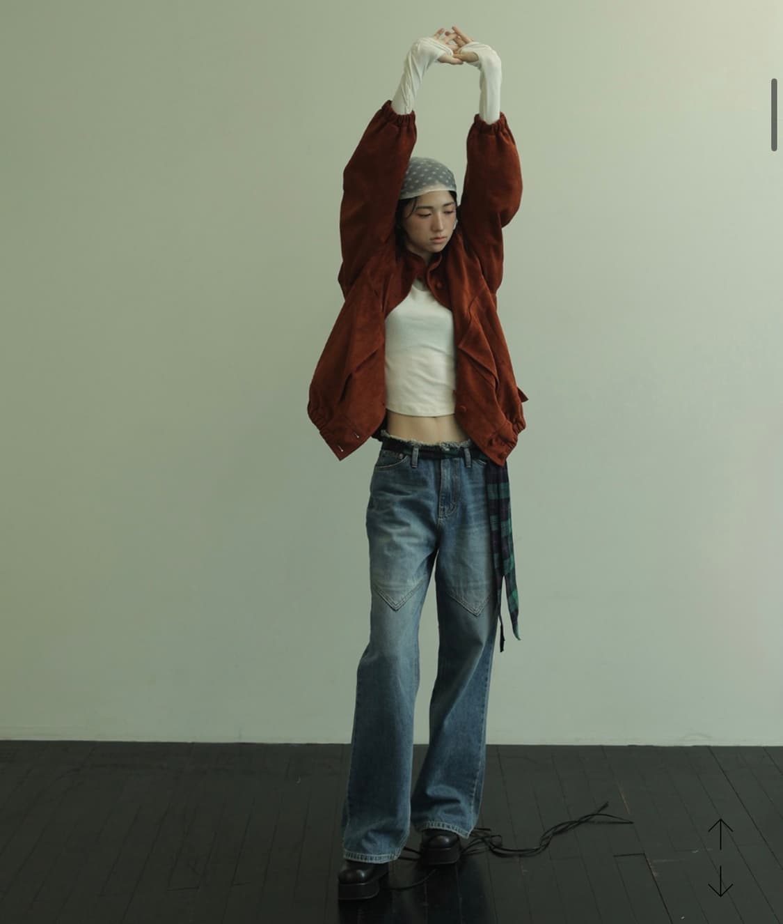 인스아울 웨스턴 데님 S사이즈 새상품 상품이미지4