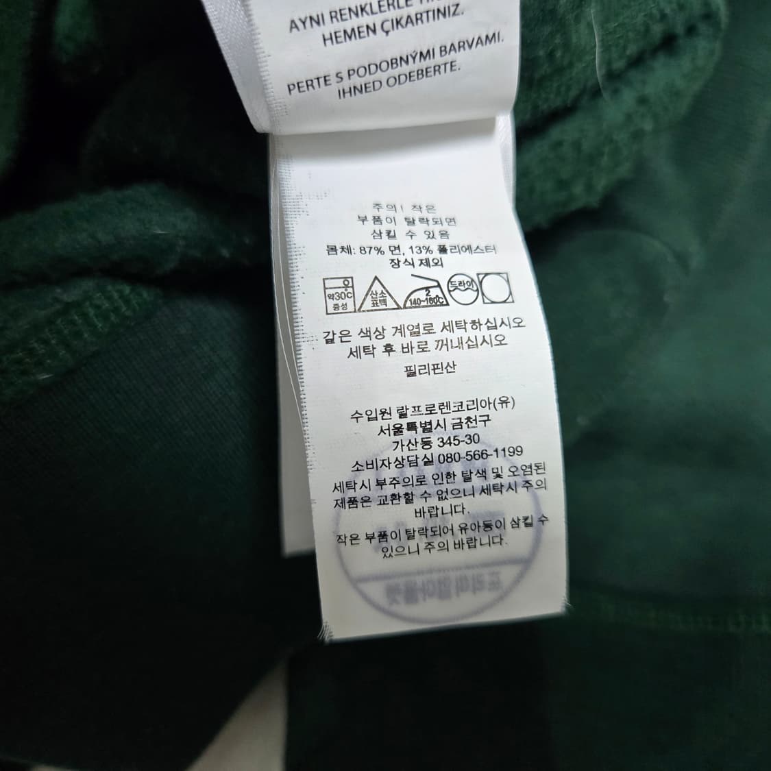 L 폴로랄프로렌 스펠아웃 스웻셔츠 맨투맨 그린 상품이미지5