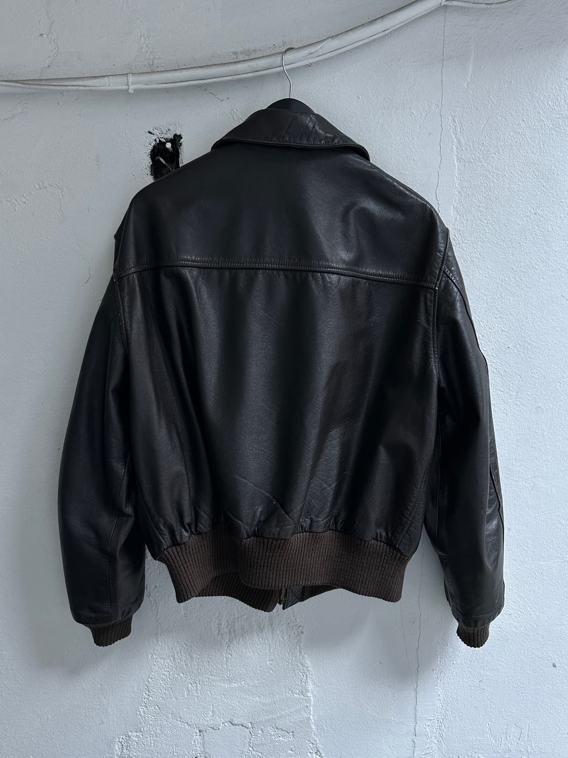 80's USA Made 아비렉스 A2 레더 봄버 자켓 고트스킨 상품이미지4