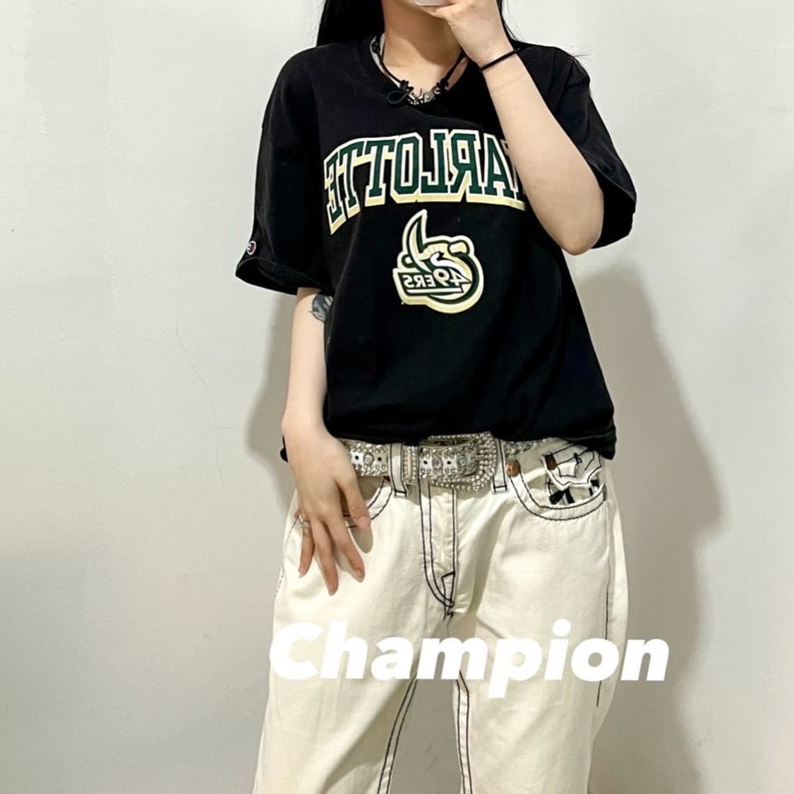 챔피온 프린팅 반팔티 상품이미지1