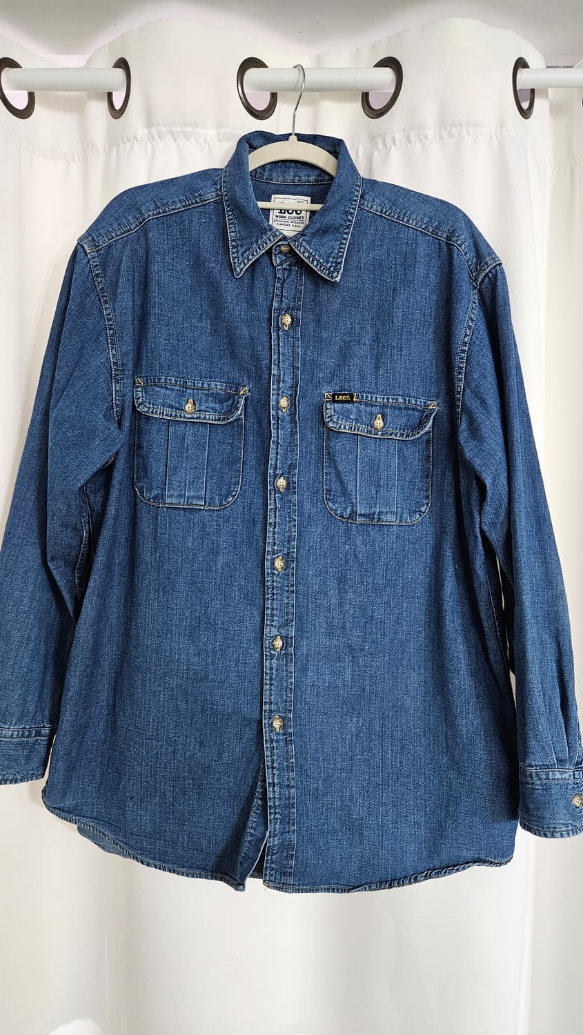 리 샴브레이 셔츠 L 상품이미지1