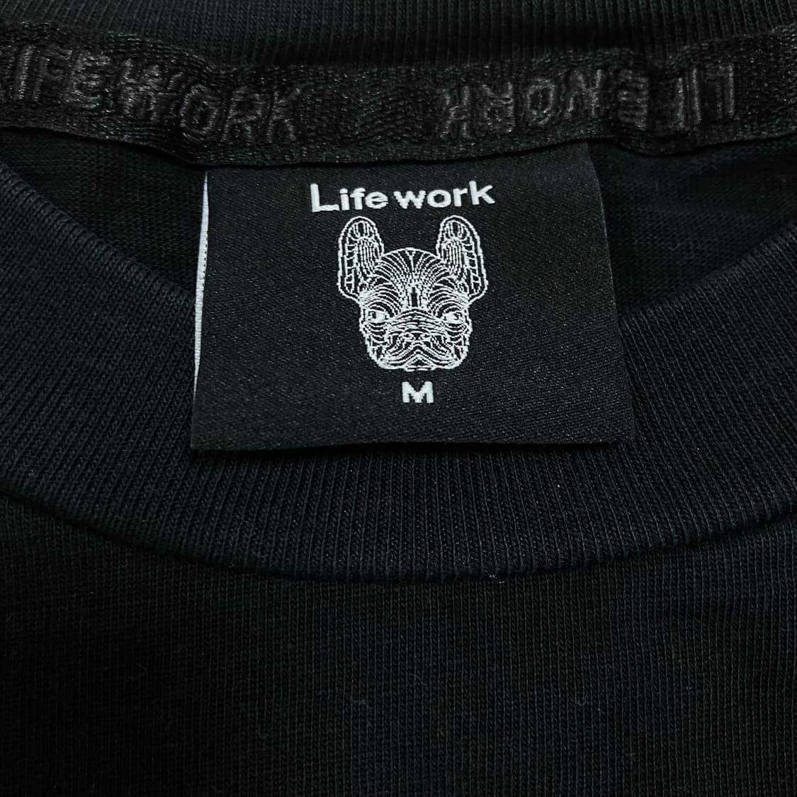 라이프워크 라독 센터 로고 블랙 레이어드 반팔티 상품이미지3