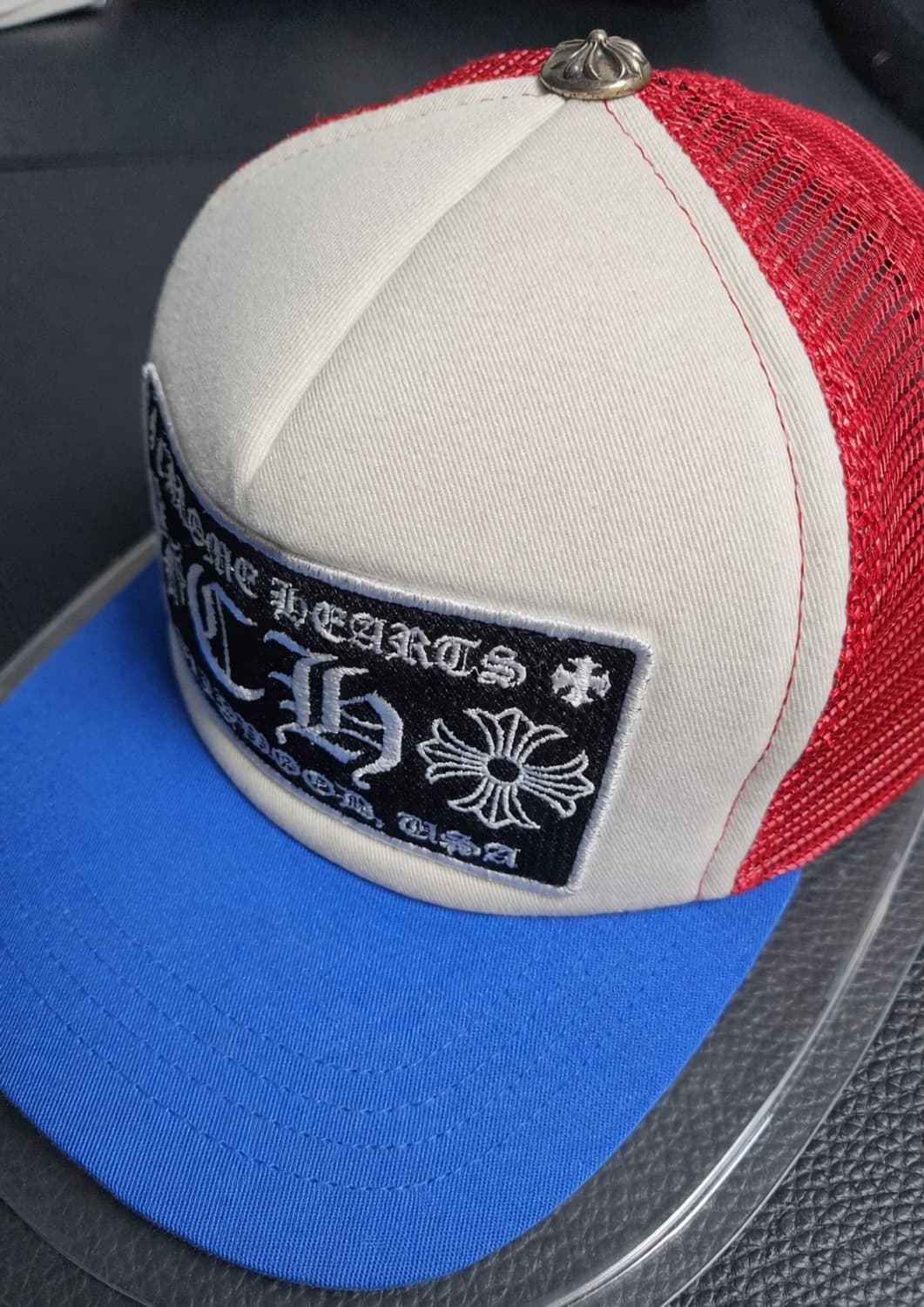 크롬하츠 메쉬 트러커캡 모자 블루/레드 상품이미지1