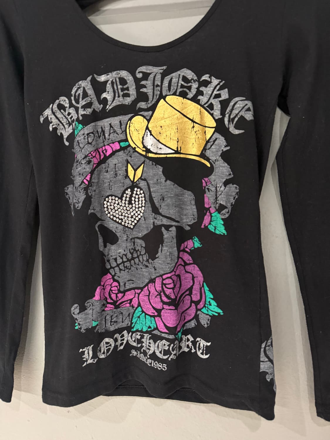 skull printing back cutout long sleeve 상품이미지6