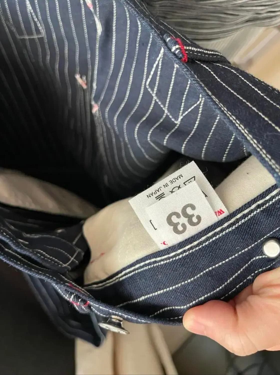 <신품 / made in Japan> 웨어하우스 스트라이프 데님 진 33 상품이미지3