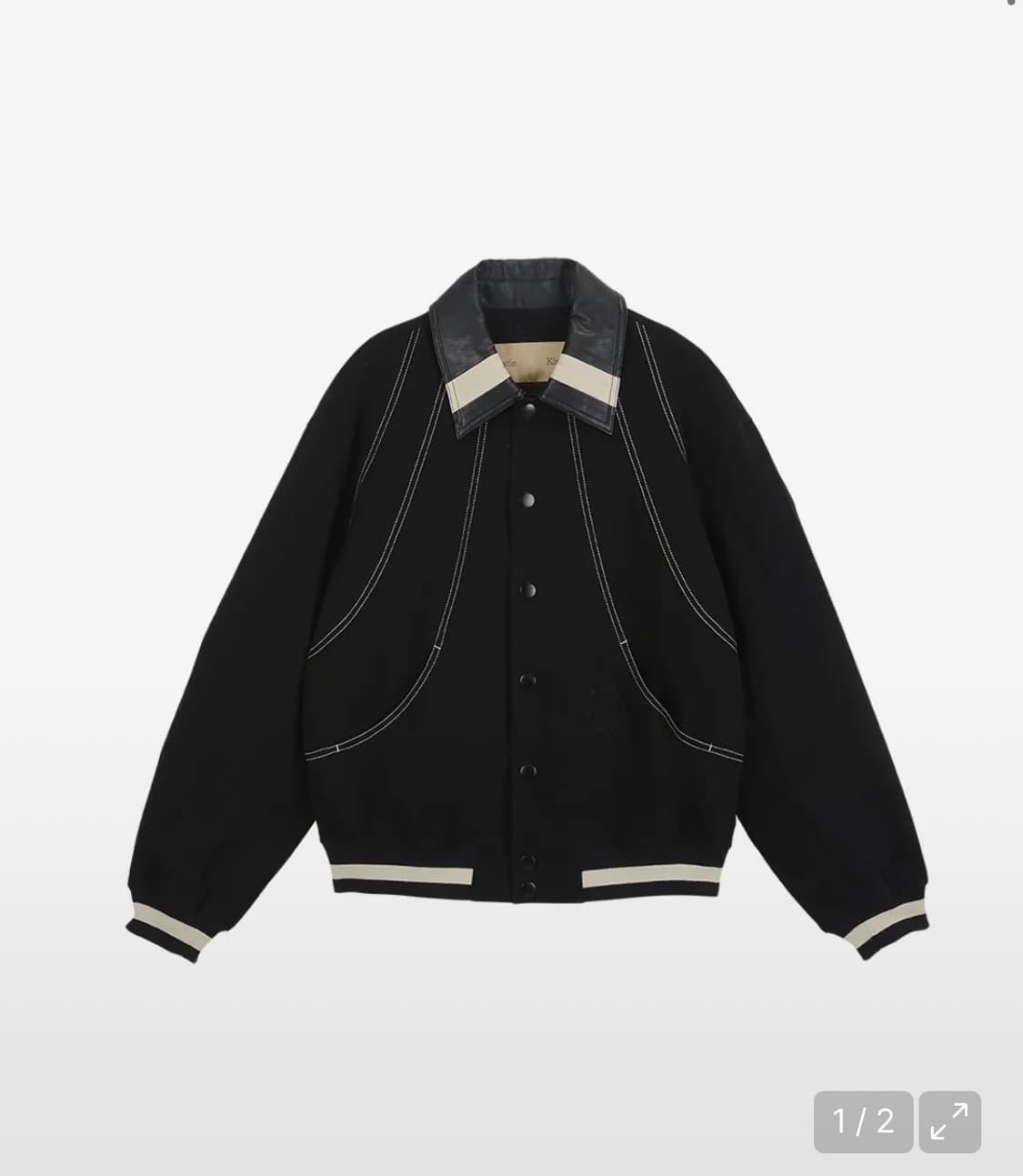 마뗑킴 ROUND STITCH VARSITY JUMPER 바시티 상품이미지1