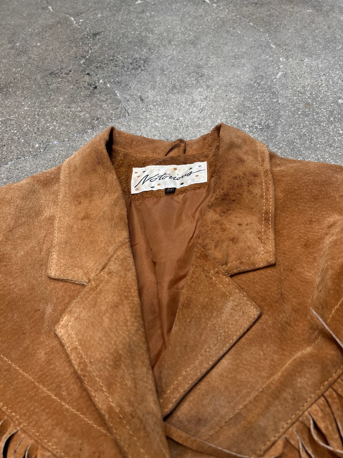 빈티지 스웨이드 프린지 자켓 상품이미지4