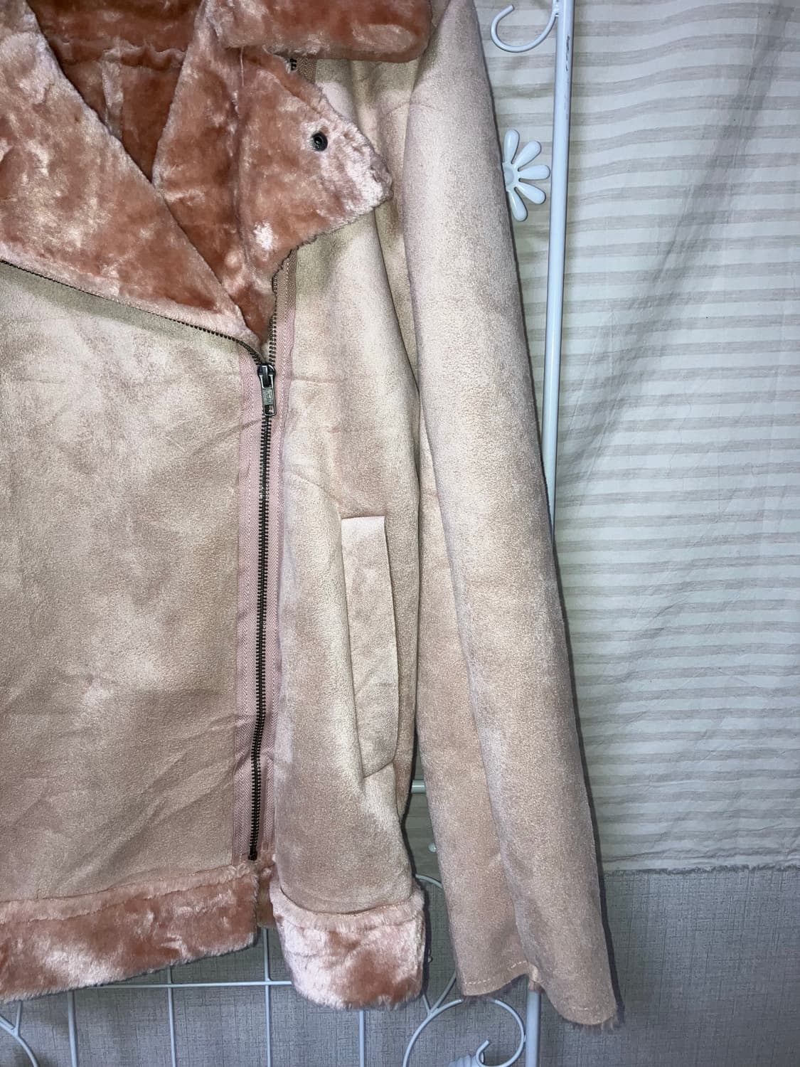 jpn vintage 베이비핑크 무스탕 y2k 스트릿 갸루 펑키 상품이미지4