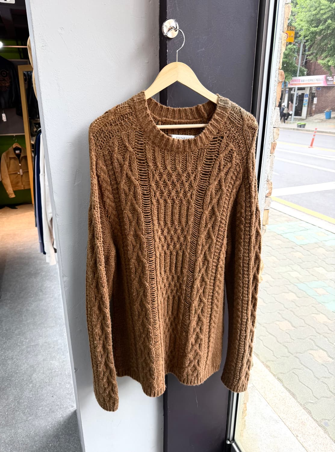 M/ 마르지엘라 오버사이즈 케이블 니트 스웨터 상품이미지2