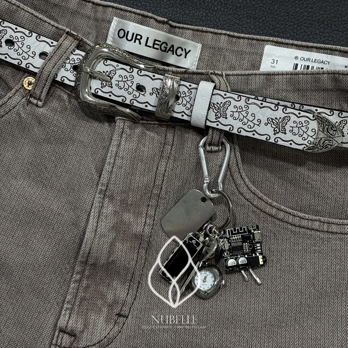 🌗 Ethnic embossed belt / 에스닉 음각 가죽 벨트 상품이미지1