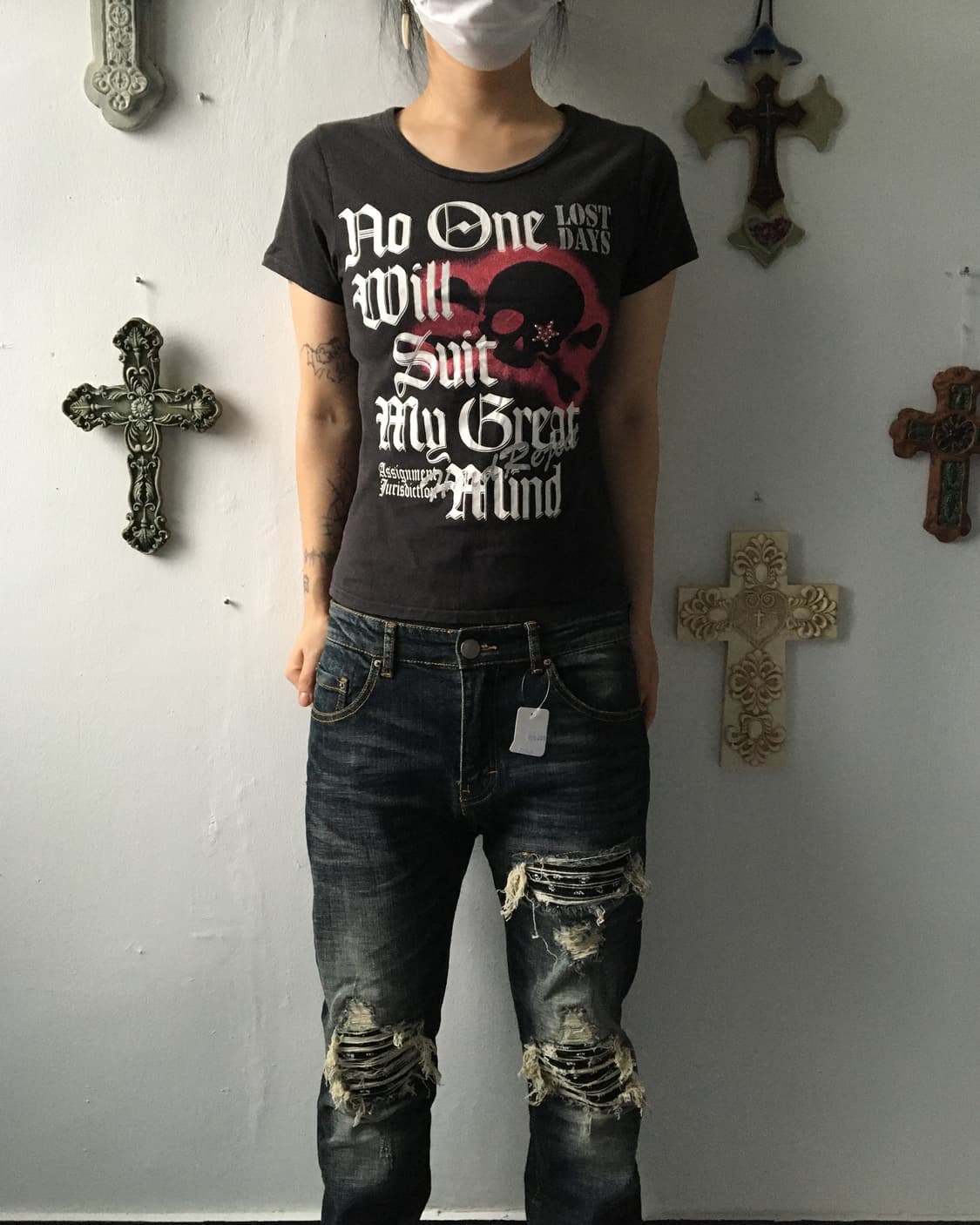 Skull printing t shirt 상품이미지6