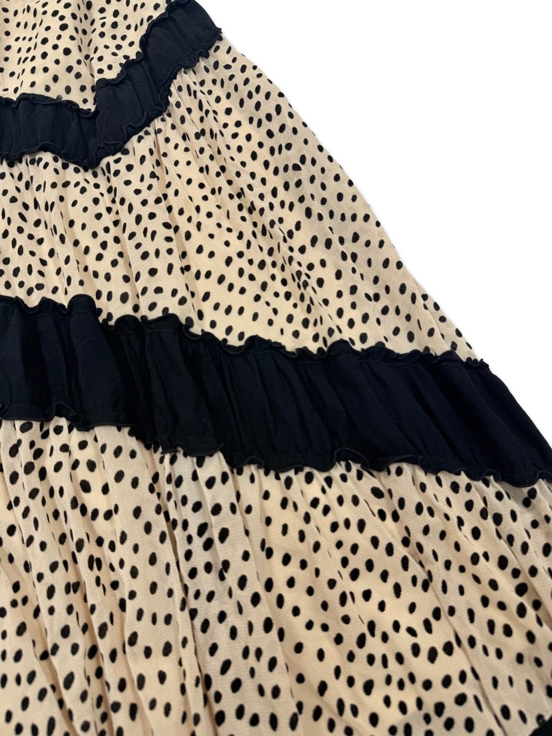 빈티지 4298 shizuka komuro 도트 플레어 스커트 상품이미지4