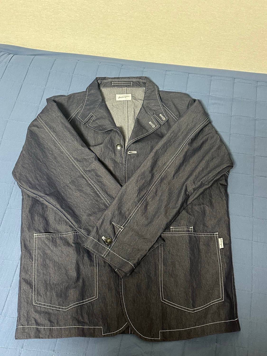 비헤비어 Beheavyer 흑청 데님 자켓 (100) 택 없는 새상품 상품이미지1