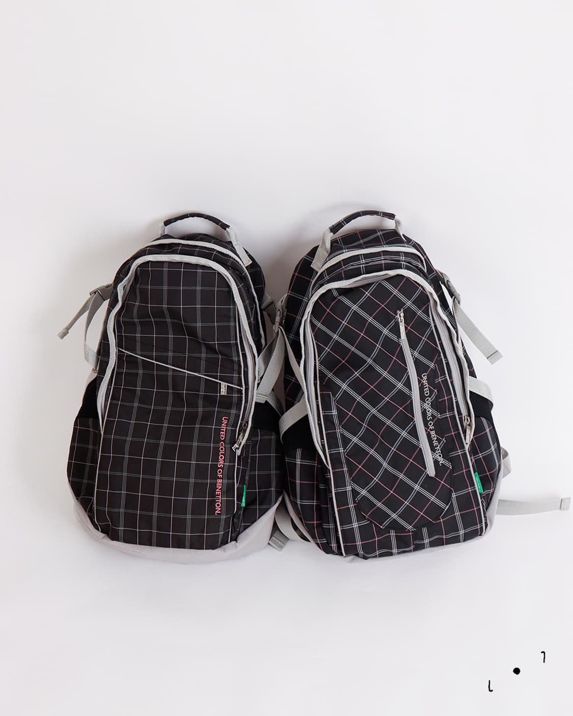 미드니어에서 베네통 체크 백팩을 만나보세요! 상품이미지1