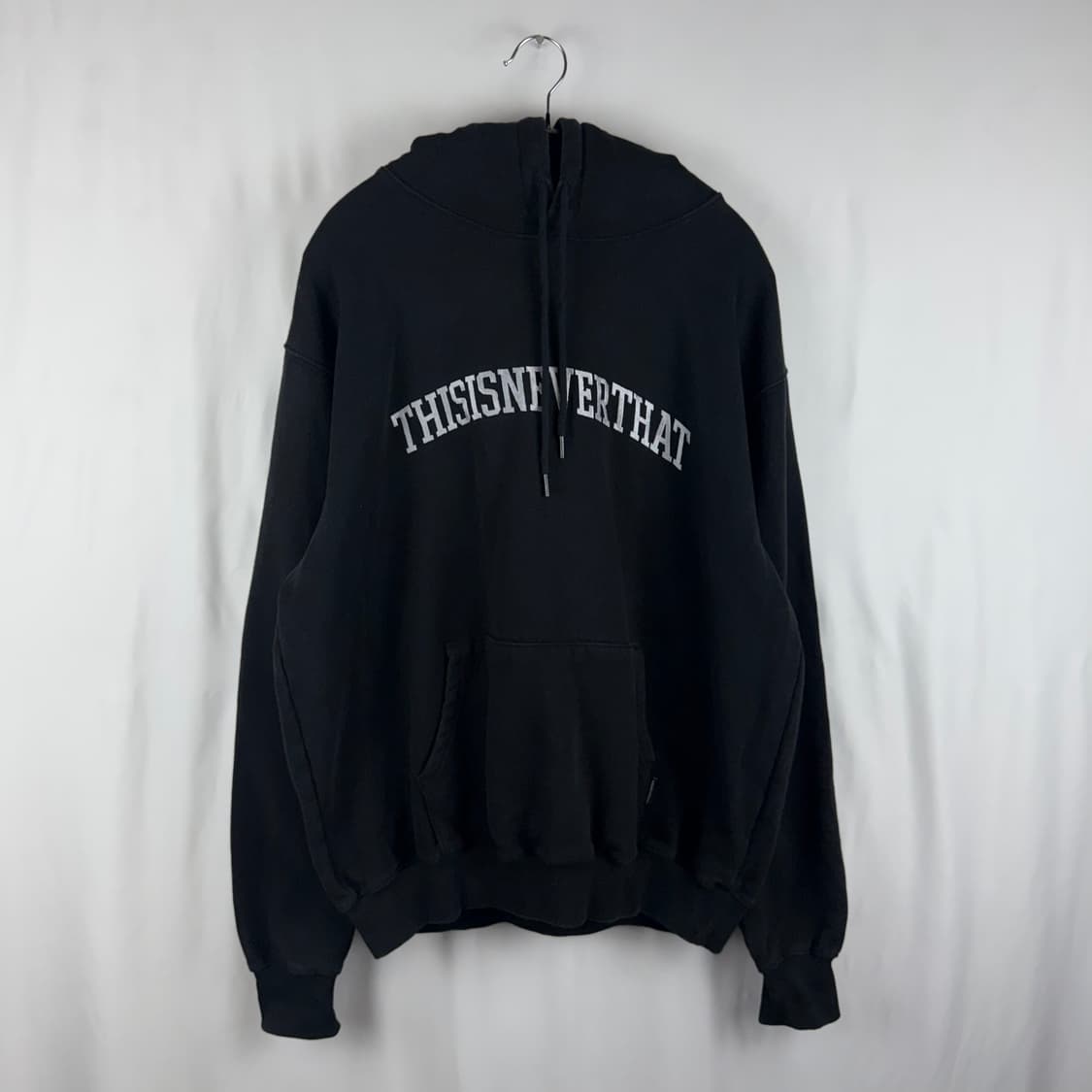 (무료배송)L) 디스이즈네버댓 아치로고 후드티 블랙 상품이미지2