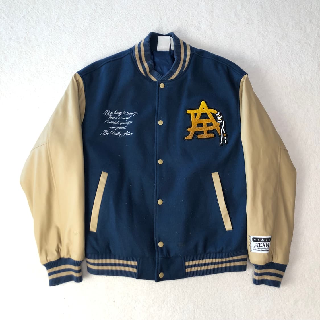 아디다스 네이비/베이지 스타디움 자켓  상품이미지1