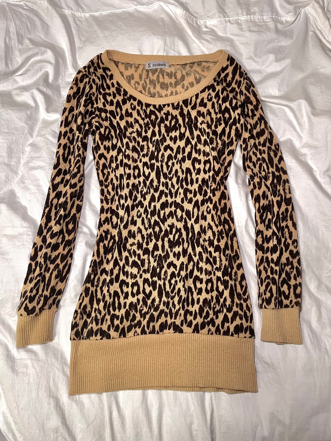 gyaru rock chic leopard pattern knit 상품이미지1