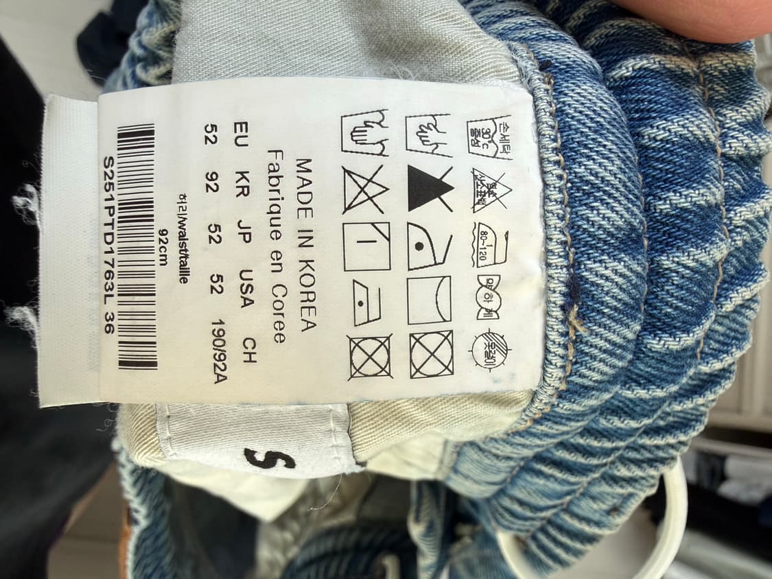 [52] 솔리드옴므 블루 페인팅 버뮤다 반바지 상품이미지3