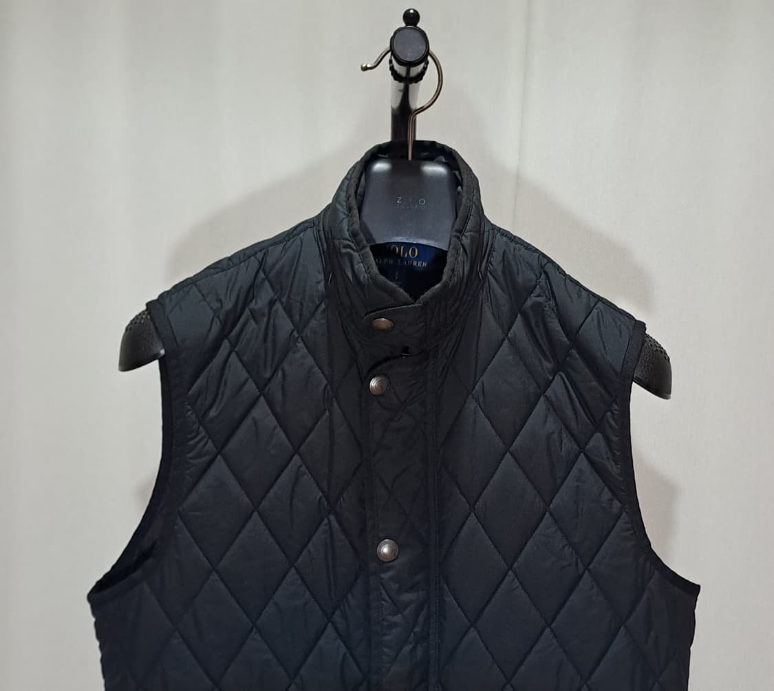 (택포) 폴로 퀼팅 블랙 베스트 A972 상품이미지2