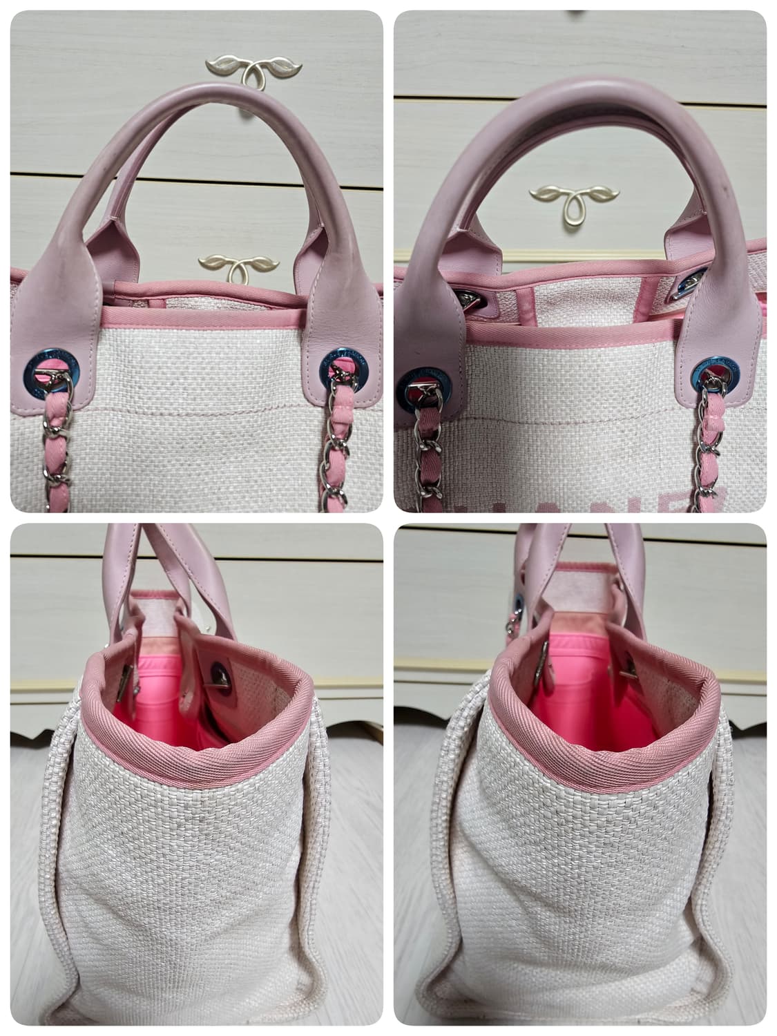 정품 샤넬 은장 라지 도빌백 21번대  상품이미지3