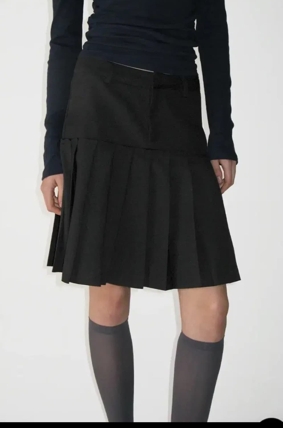 썬번프로젝트 PLEATS MIDI SKIRT 플리트 미디 스커트 상품이미지1