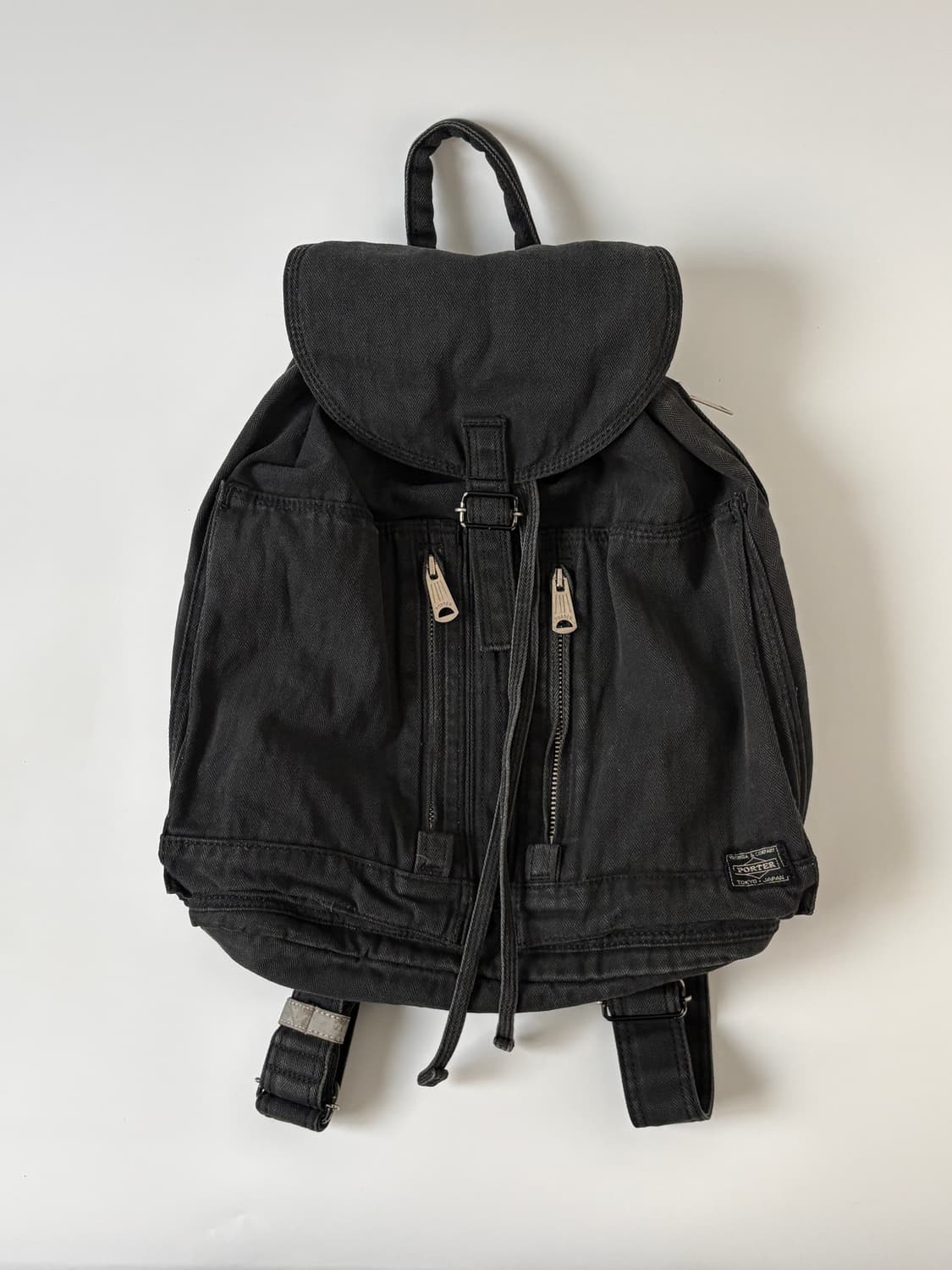 Twill Cotton Rucksack (Black) 상품이미지1