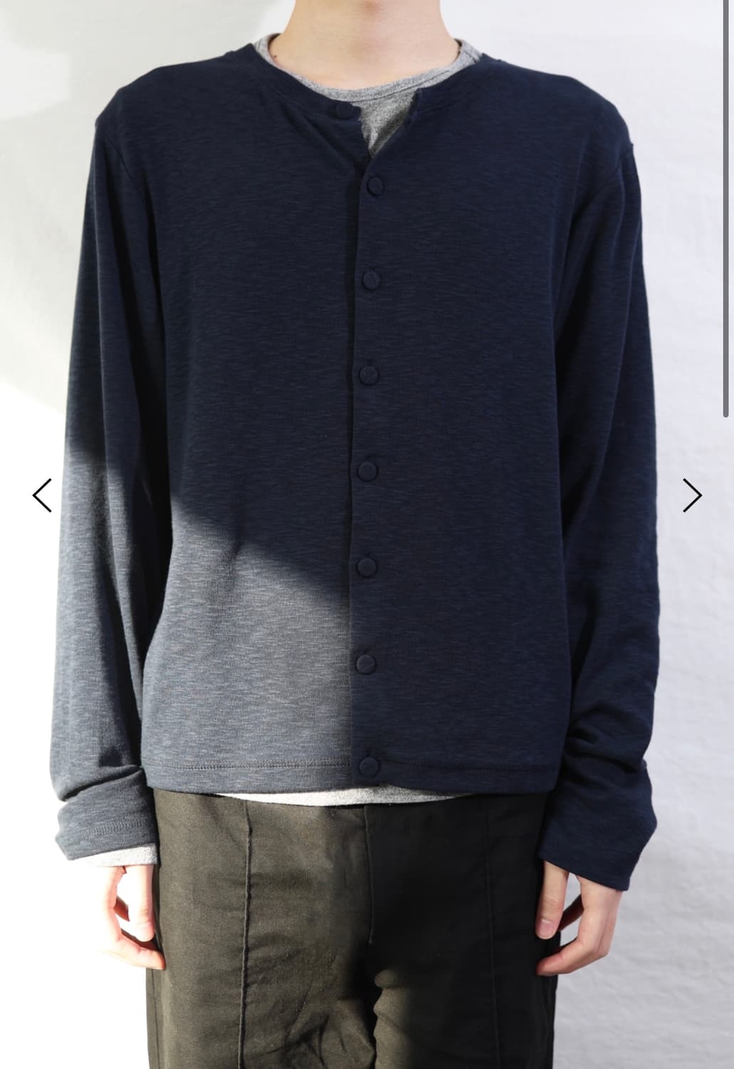 (1)  Les heen 가디건 네이비 상품이미지1
