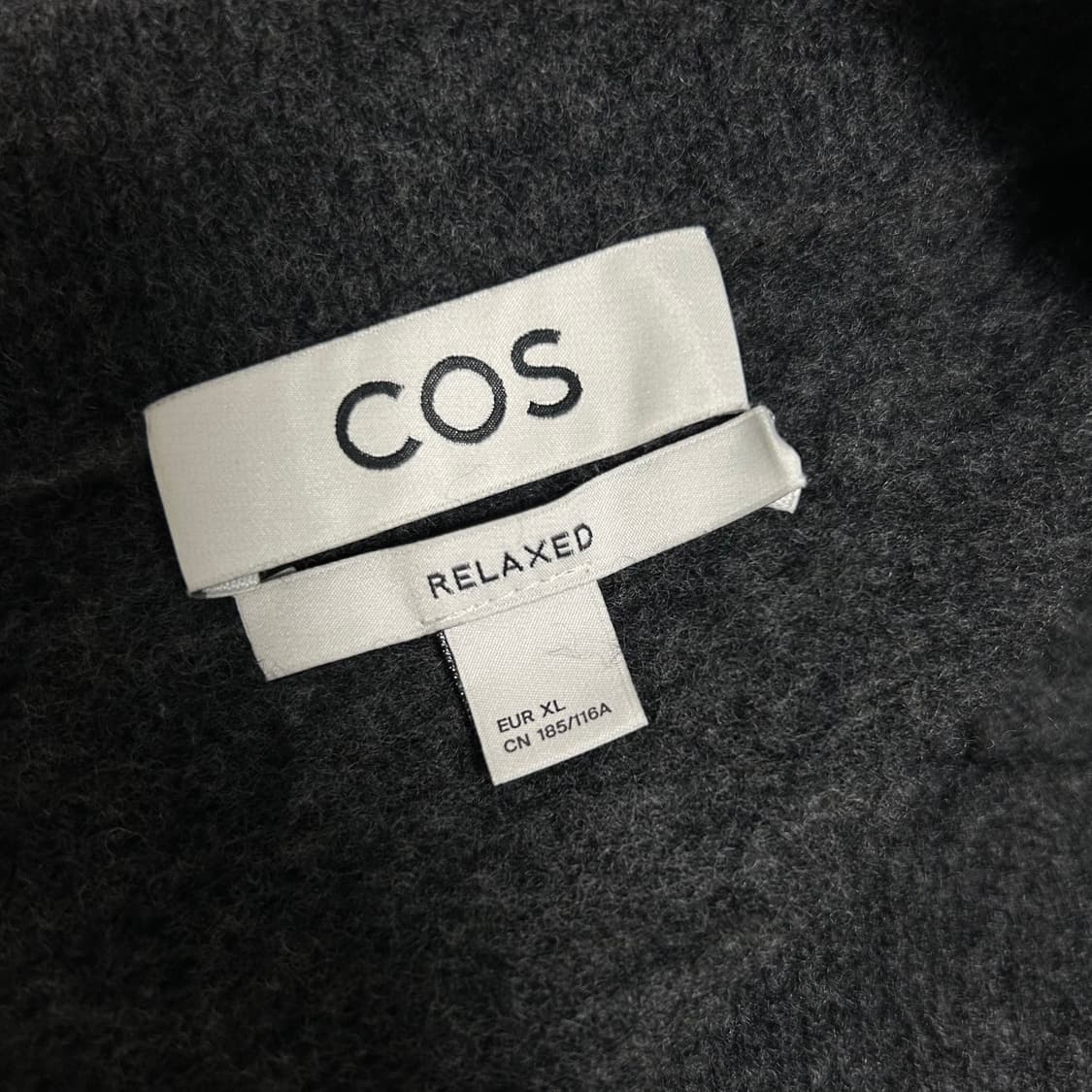 COS 코스 울 니트 가디건 챠콜 그레이 XL  상품이미지8