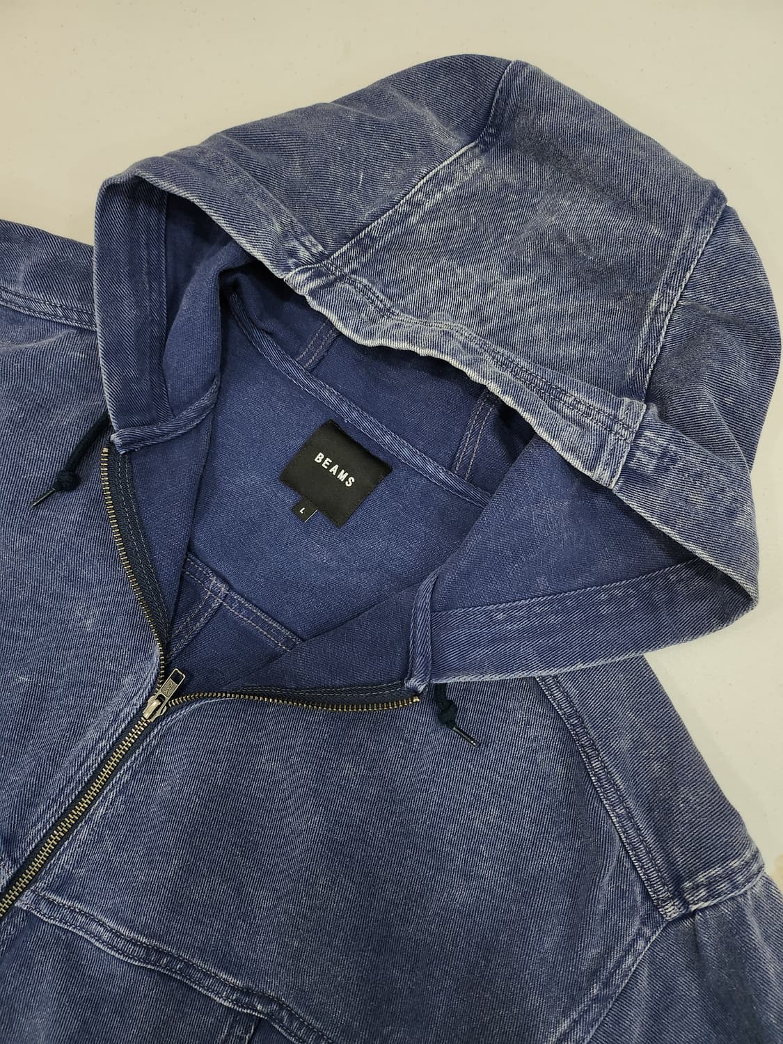 빔즈 데님 후드 집업 상품이미지1