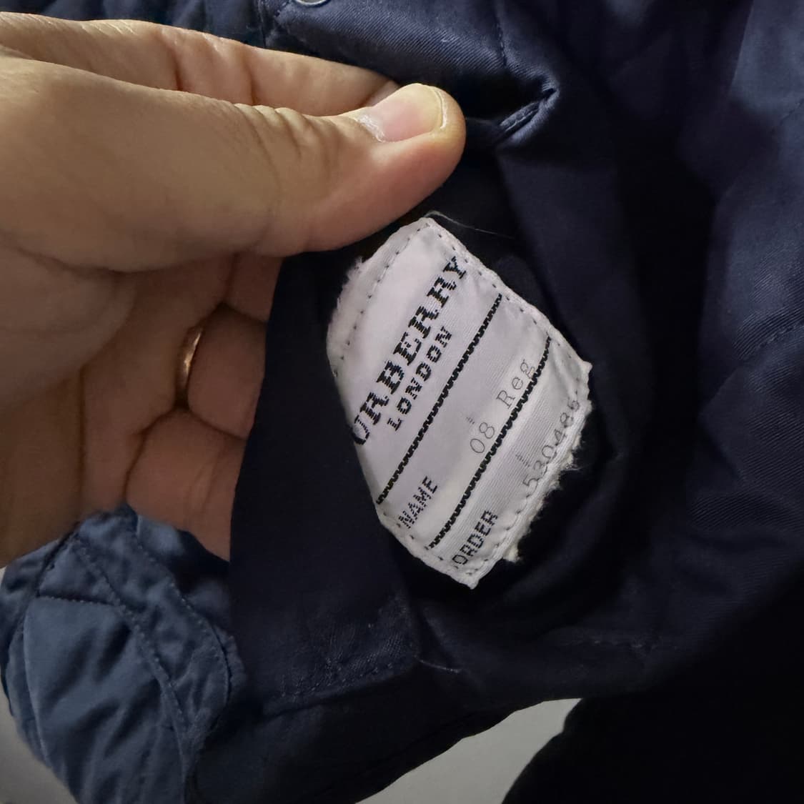 버버리 퀄팅후드 자켓 네이비 (44) 상품이미지7