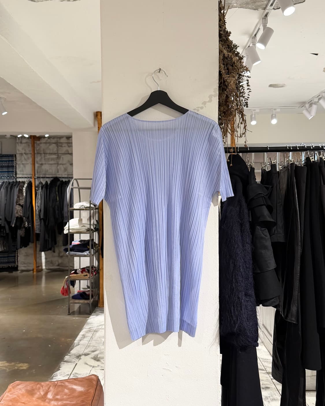 플리츠 플리즈 블루 월간 컬러즈 하프 탑 상품이미지6