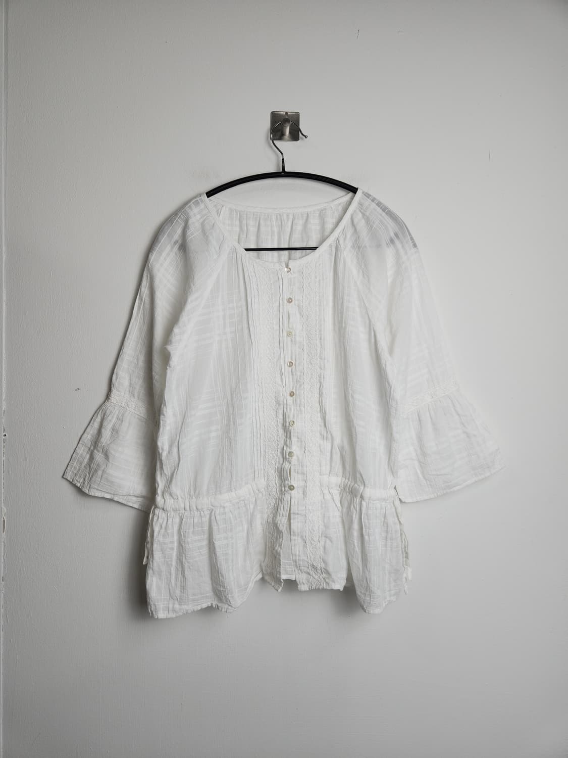 체크 레이스 블라우스 상품이미지7