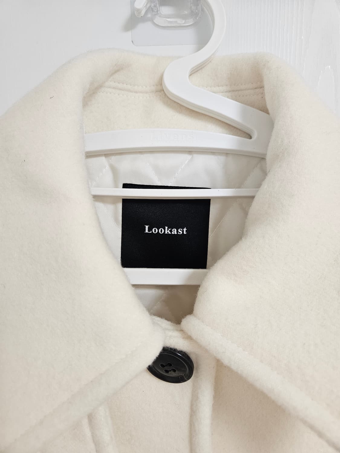 룩캐스트 마리 하프 울코트 아이보리 상품이미지7