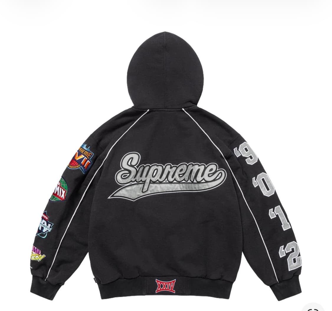 [S] 슈프림 플레이오프 집업 후드 스웨트셔츠 블랙 - 25SS 상품이미지1