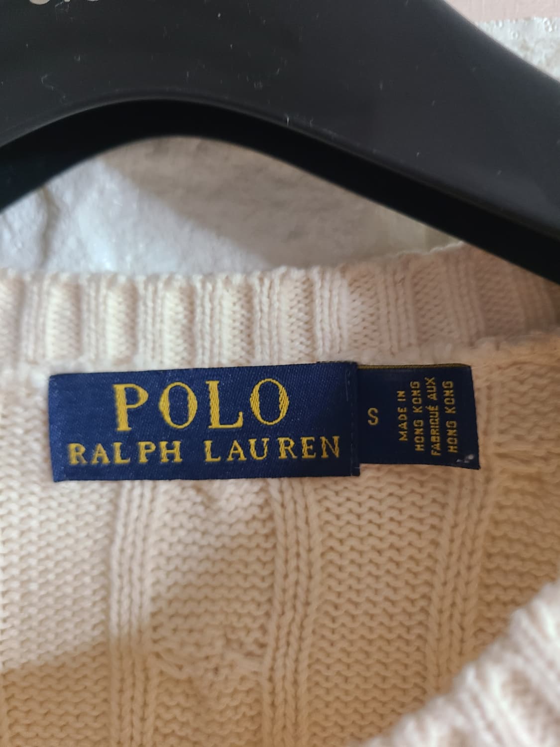 폴로 랄프로렌 케이블 반팔 니트 S 상품이미지3