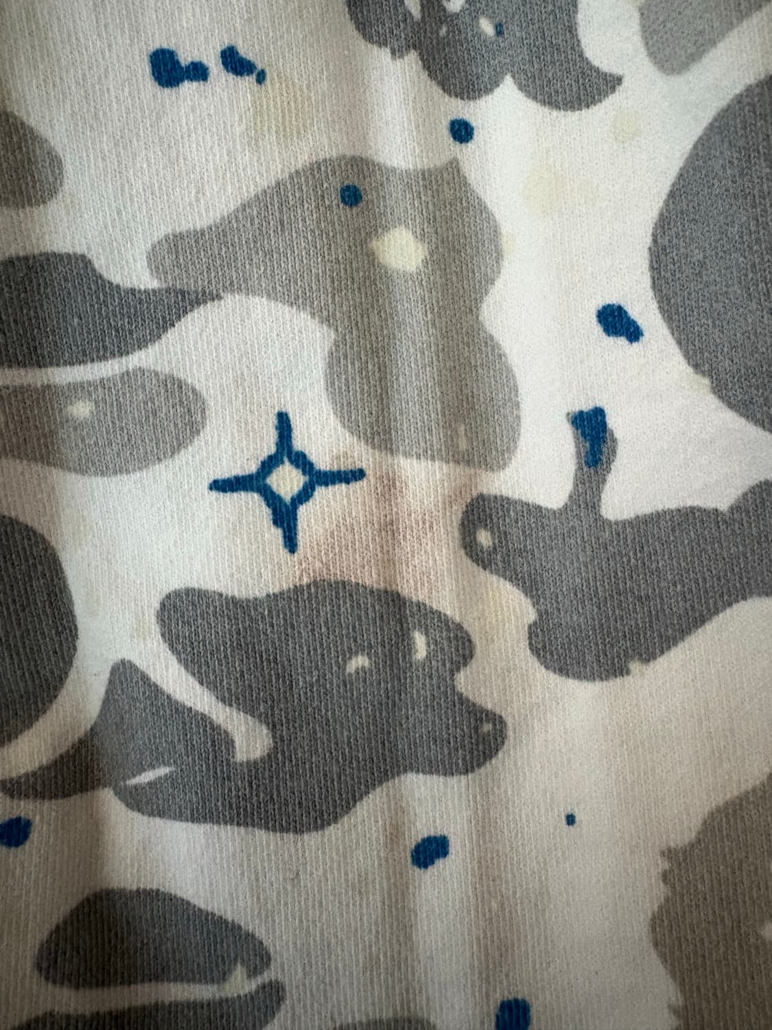 (렌티큘러 로고)(야광)베이프 릴렉스드 스페이스 카모 크루넥 화이트 상품이미지7