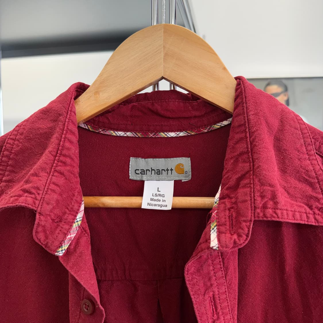 칼하트 FR 버건디 셔츠 (L)  상품이미지4