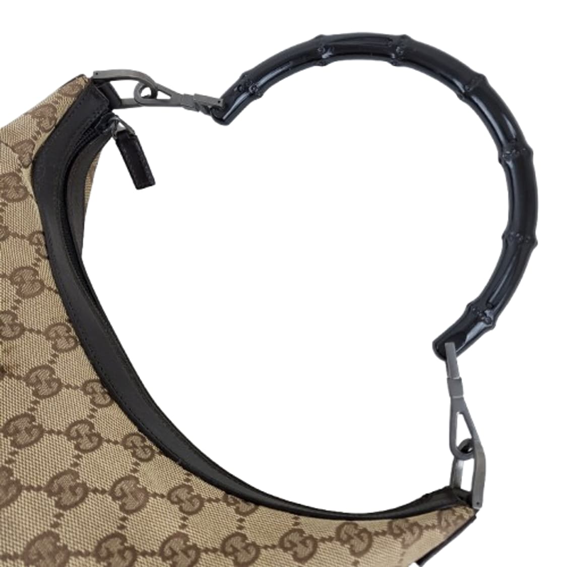 정품 구찌 뱀부 핸들 GG 로고 자가드 호보백 상품이미지8