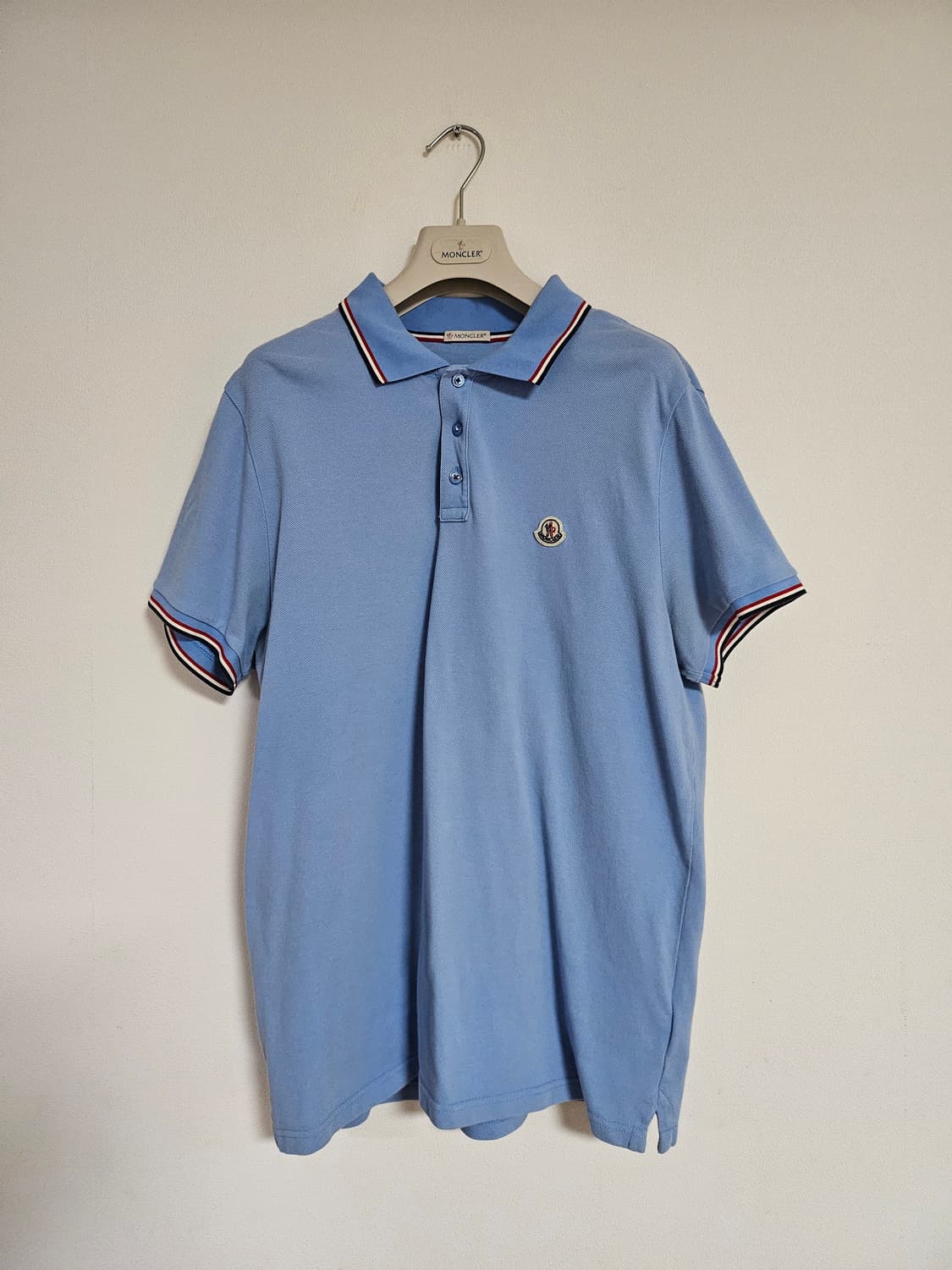 몽클레어 하늘색 반팔 카라티 xl 상품이미지1