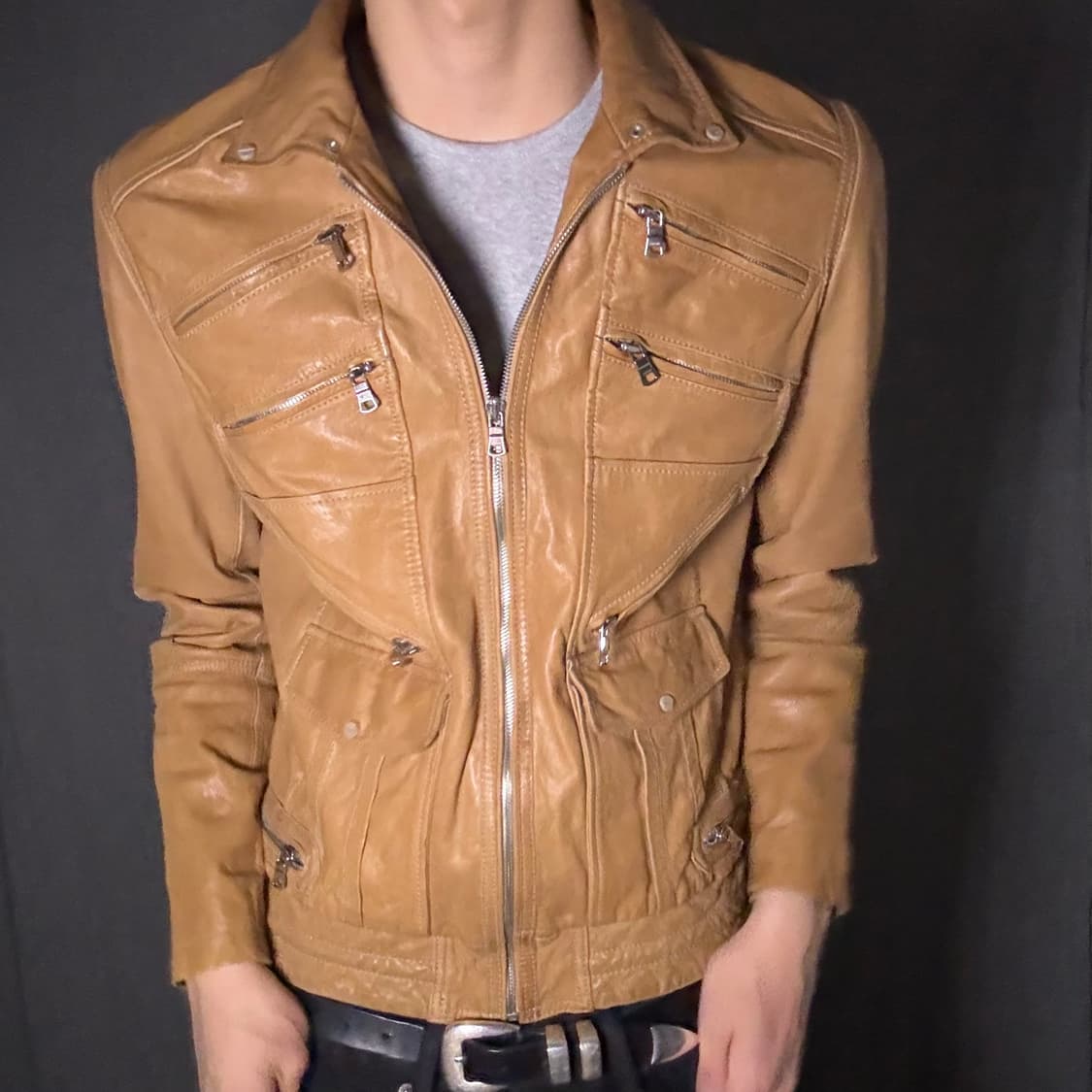 lamb skin leather jacket 상품이미지2