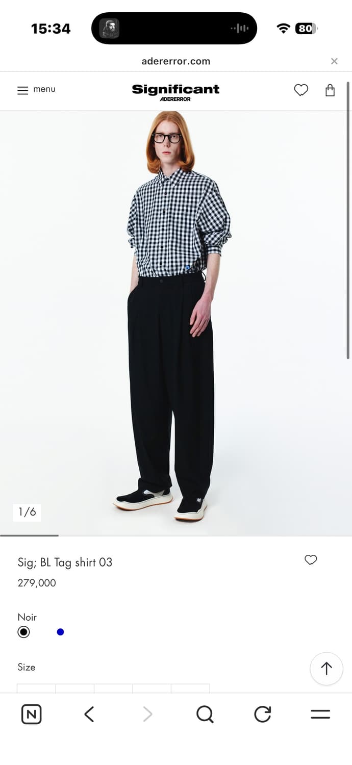 아더에러 체크셔츠 xl 상품이미지4