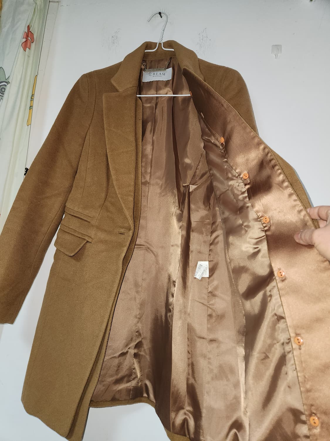 CREAM 여성 울모직 코트 66(88-94-165) 상품이미지4