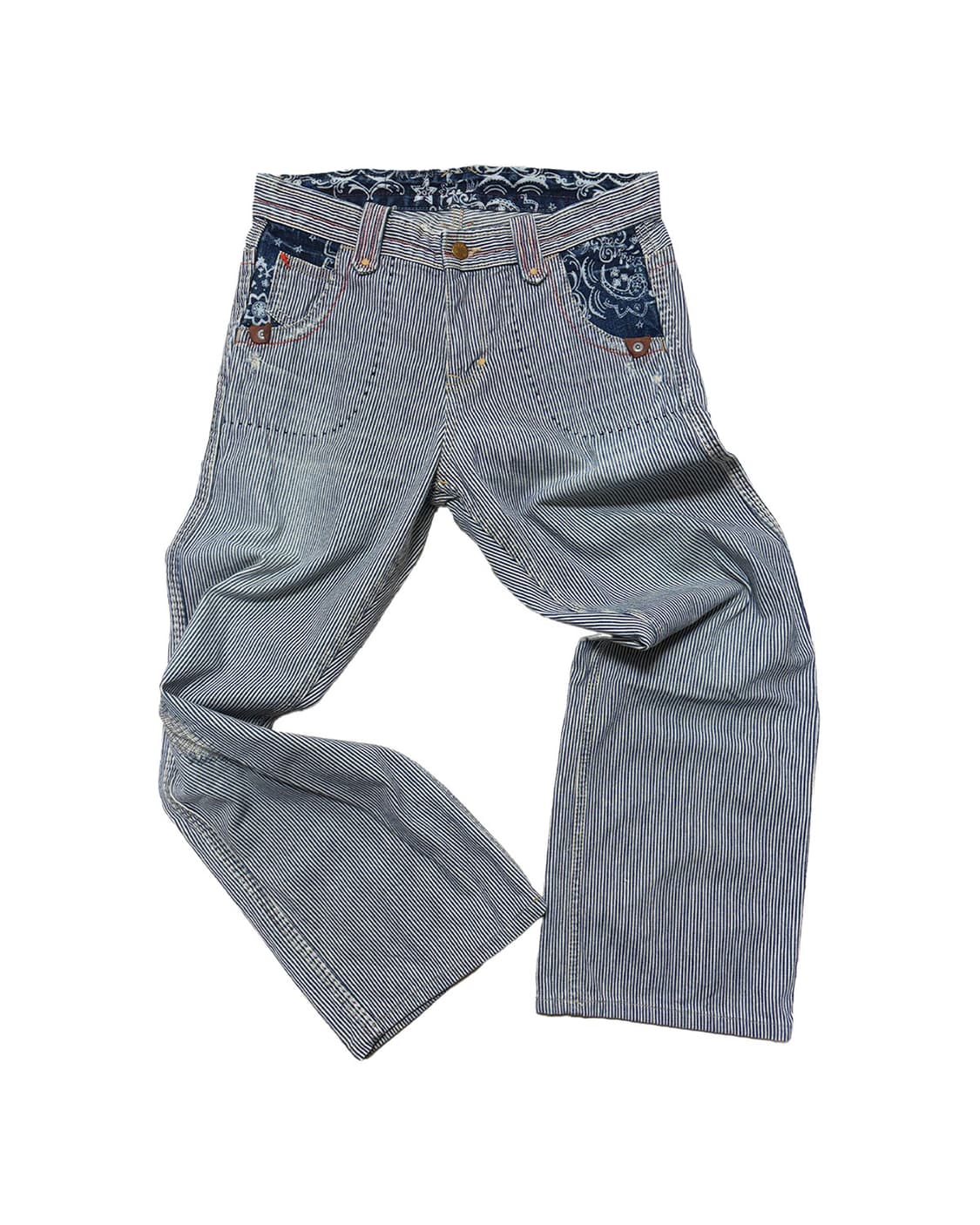 빈티지 패치워크 히코리 데님 팬츠 상품이미지2