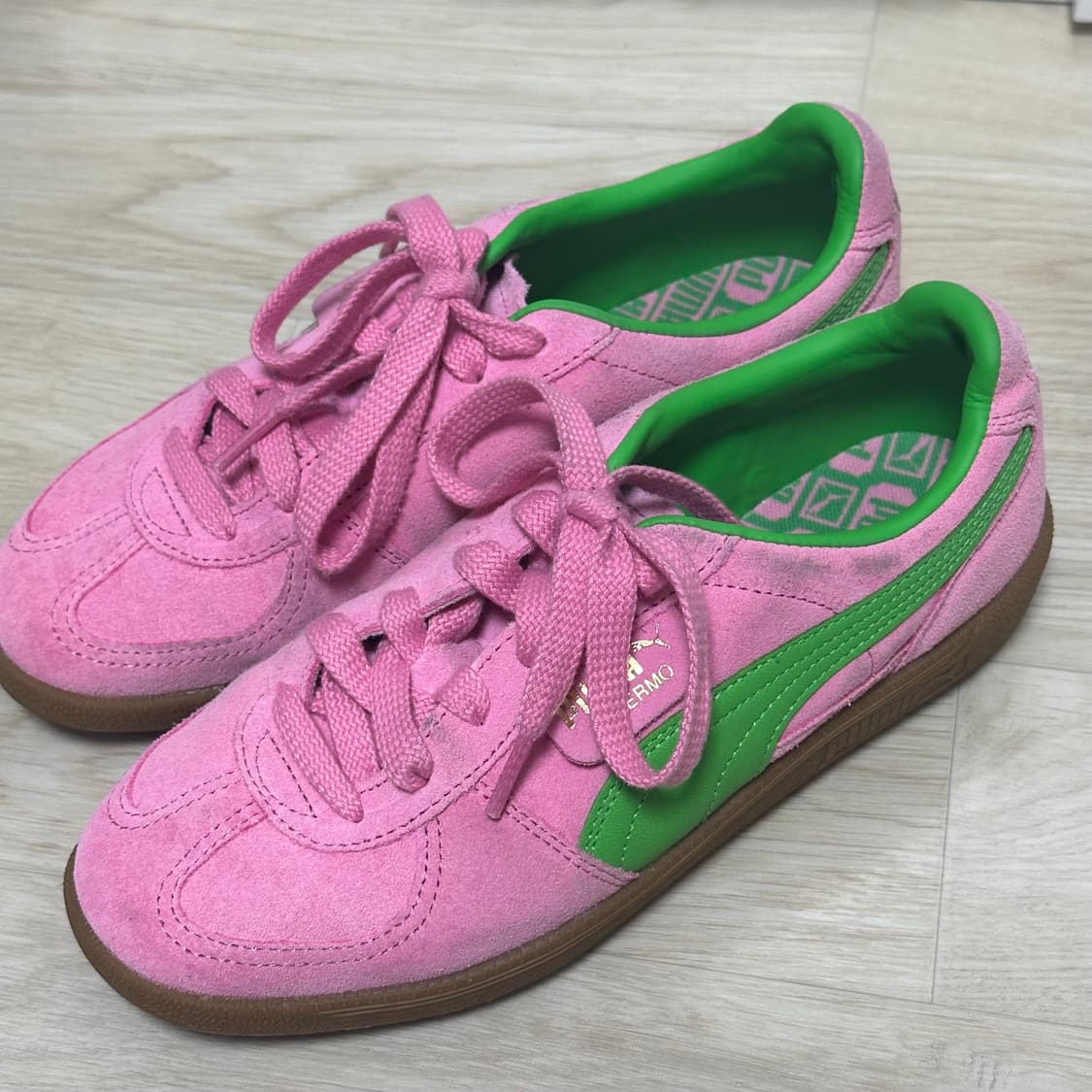 푸마 팔레르모 스페셜 핑크 그린 245 상품이미지2