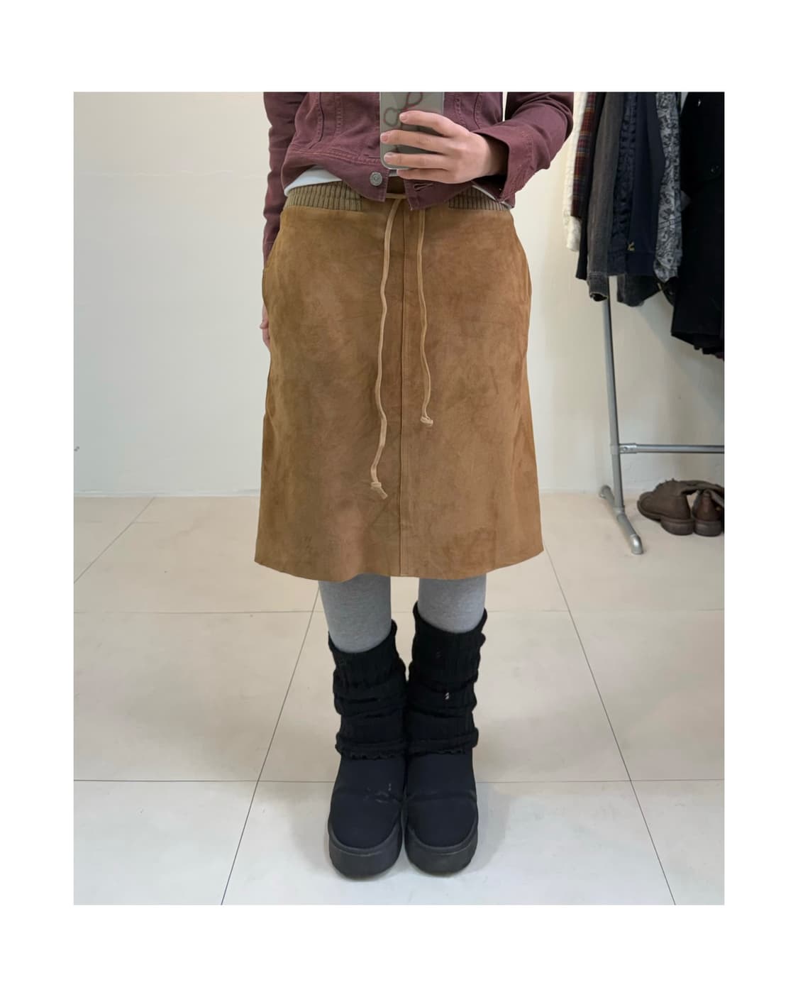 Monica bianco 양가죽 스커트 상품이미지1