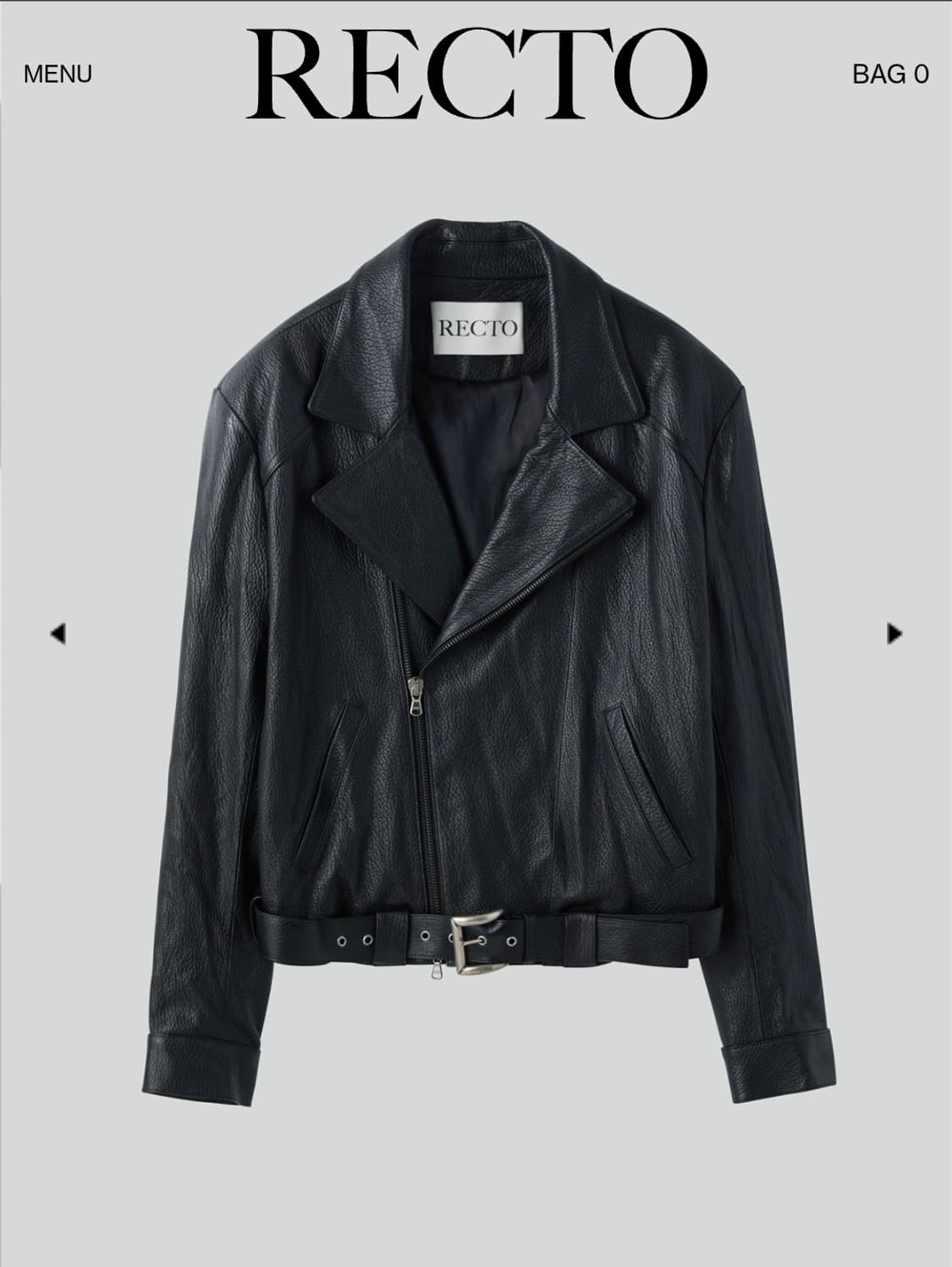 렉토 VINTAGE EFFECT BIKER JACKET (BLACK) 상품이미지4