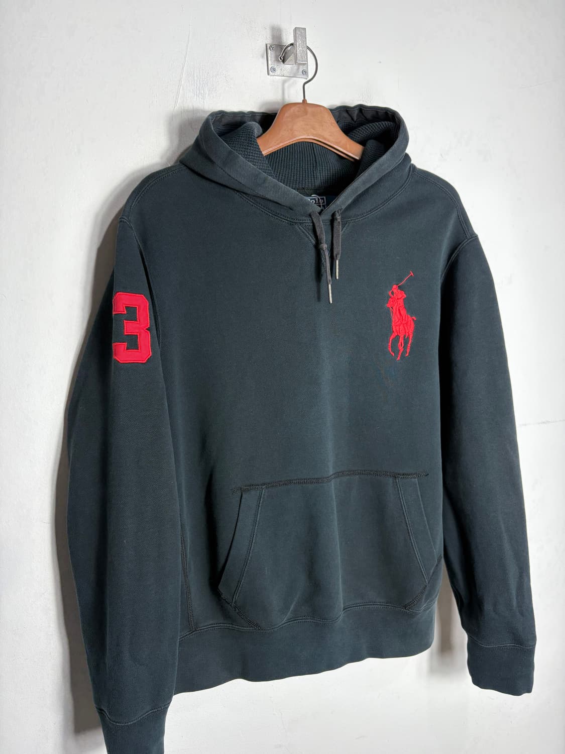 Polo 폴로 빅포니 블랙 후드 티셔츠 상품이미지2