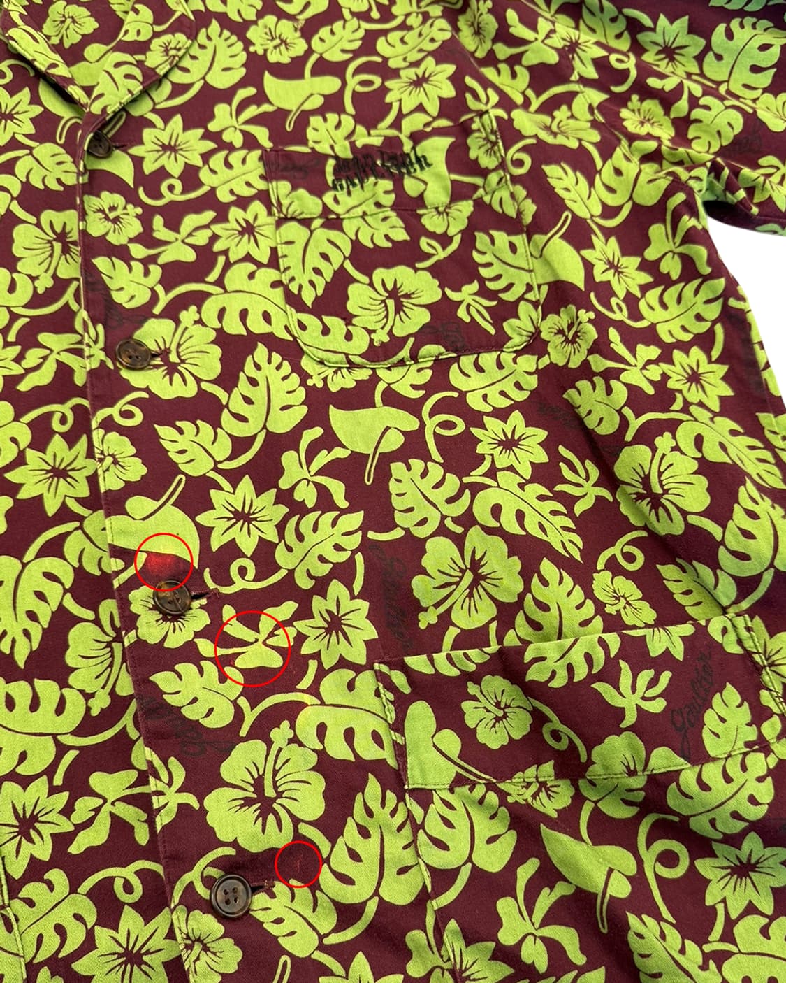 장 폴 고티에 90s 리브스 프린트 오픈 카라 셔츠 상품이미지9