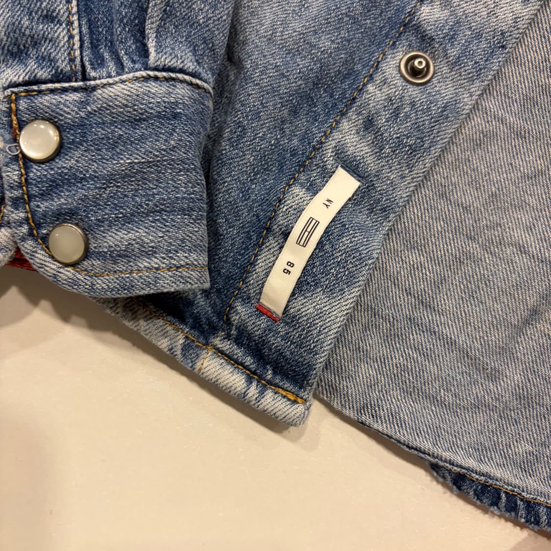 [M] 타미힐피거 데님 데미지 워싱 셔츠 D745 상품이미지8
