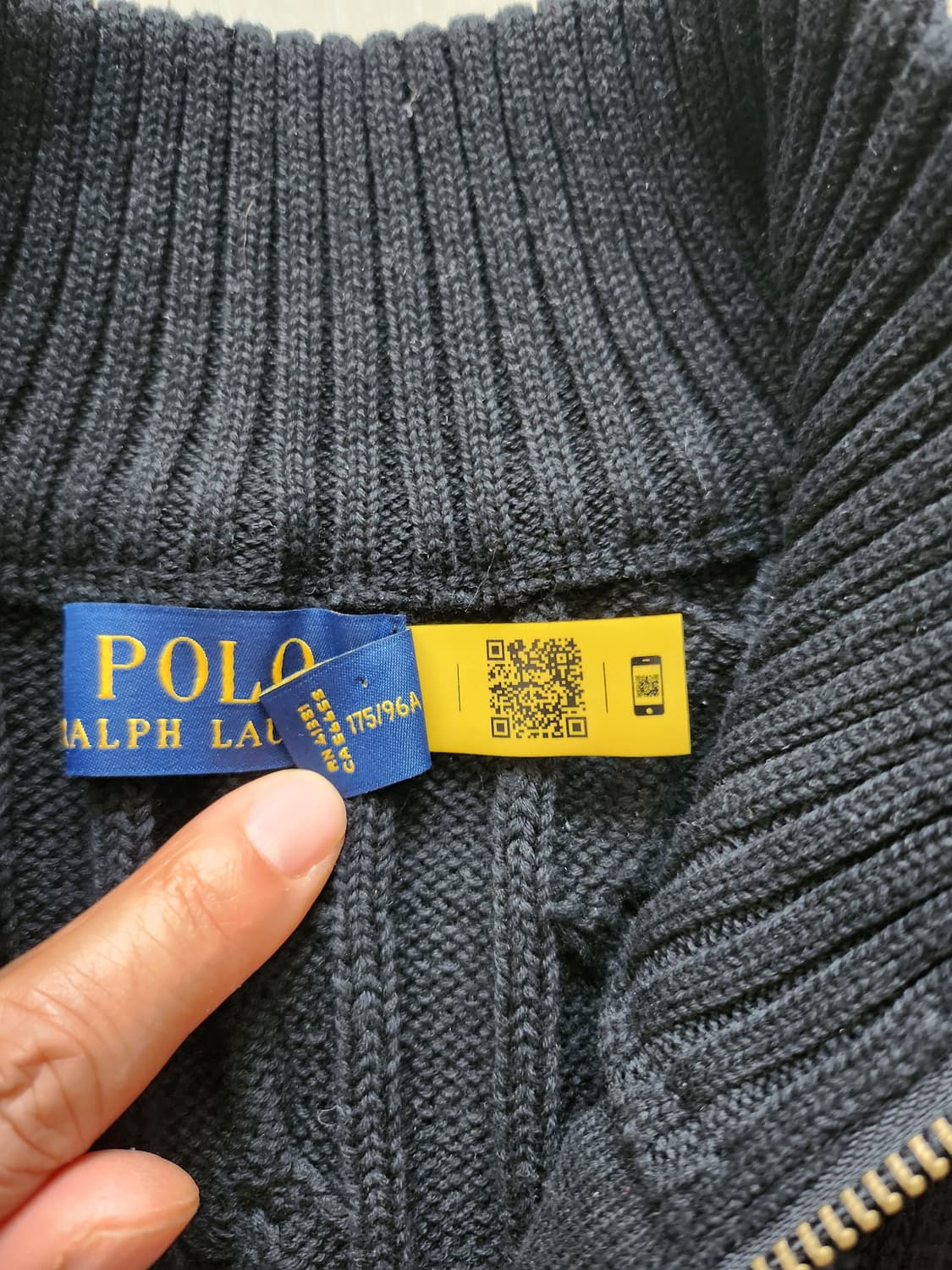 폴로 하프집업 케이블니트 (M 상품이미지8